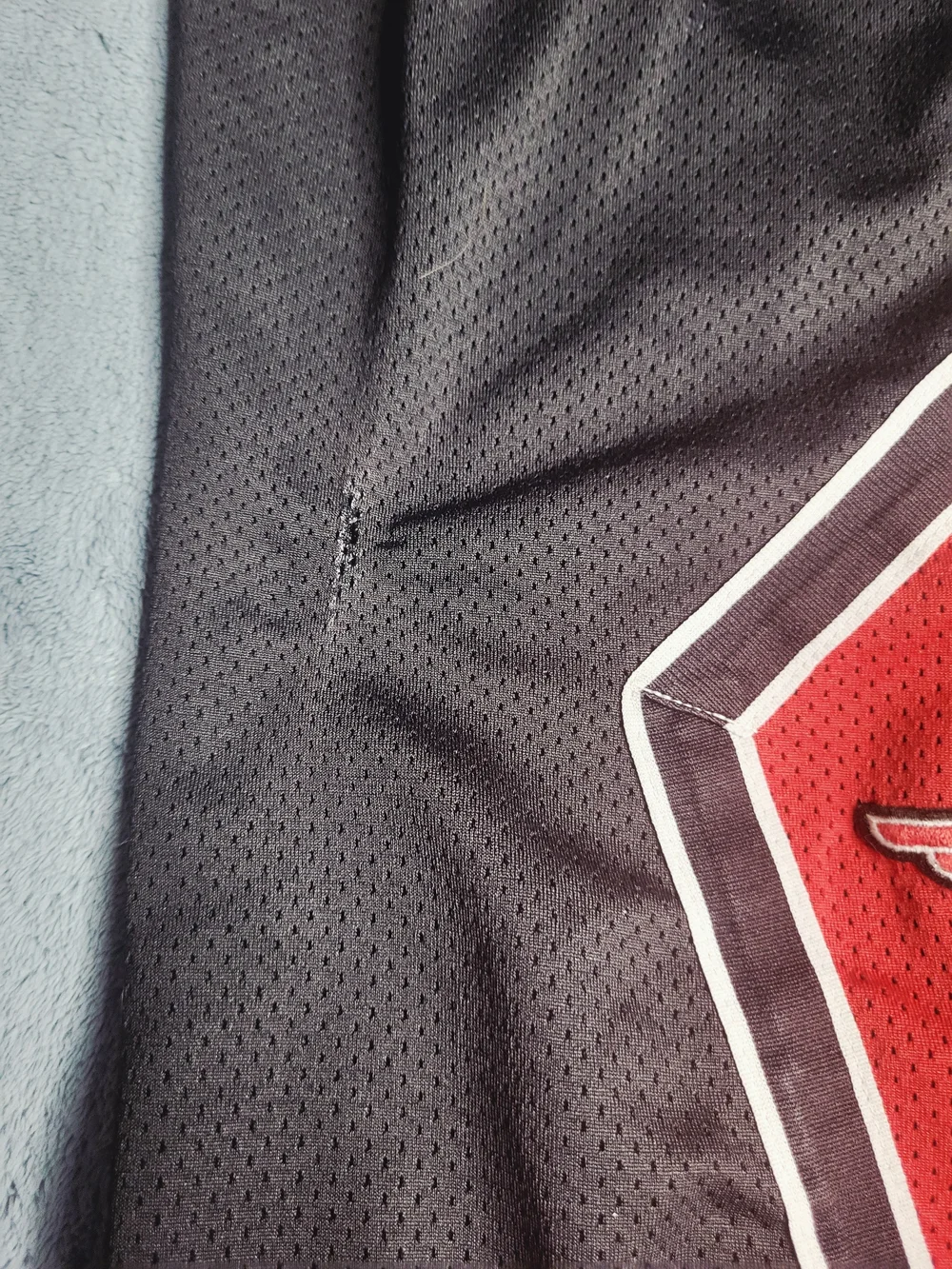 VTG Jordan 20th Anniversary Diamond Wings Mesh Shorts Black Red Mens L Rare 2005